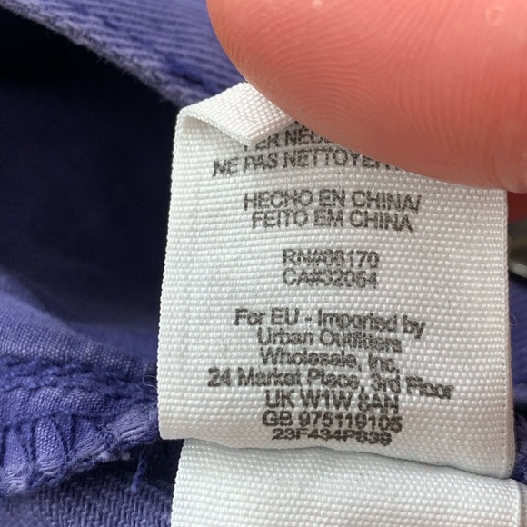 Free People Purple Distressed Raw Hem Jean Shorts - Picture 6 of 9